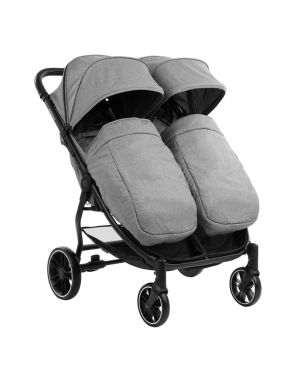 Бебешка количка за близнаци Happy 2 , Light Grey 2023