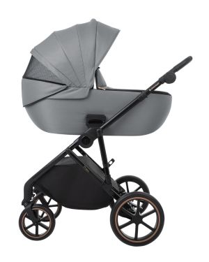 Комбинирана количка 2в1 с кош за новородено Thea Grey 2024