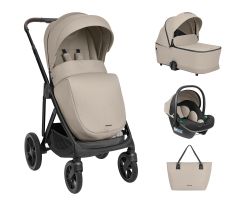 Комбинирана количка 3в1 с кош за новородено Chiara , Beige 2027