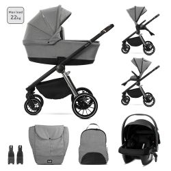 Детска количка 3в1 с кош за новородено BIANCA , GREY