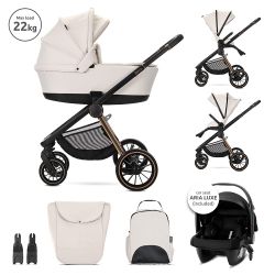 Детска количка 3в1 с кош за новородено BIANCA , BEIGE LATTE