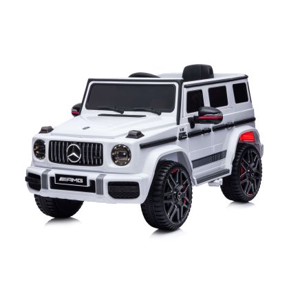 Eл. джип MERCEDES G63 AMG , кожена седалка , БЯЛ