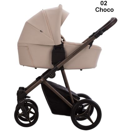 BEBETTO - PELPASSO PRO еко кожа , 02 Choco - Бебешка количка 2 в 1