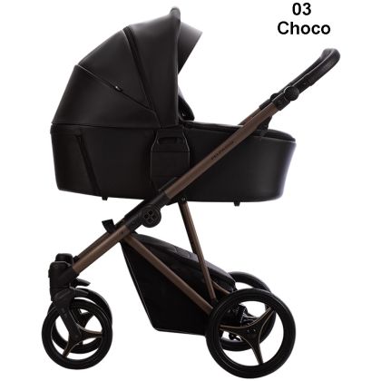 BEBETTO - PELPASSO PRO еко кожа , 03 Choco - Бебешка количка 2 в 1