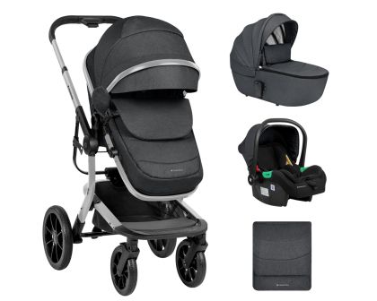  Комбинирана количка 3в1 с кош за новородено Irene Dark Grey 2025