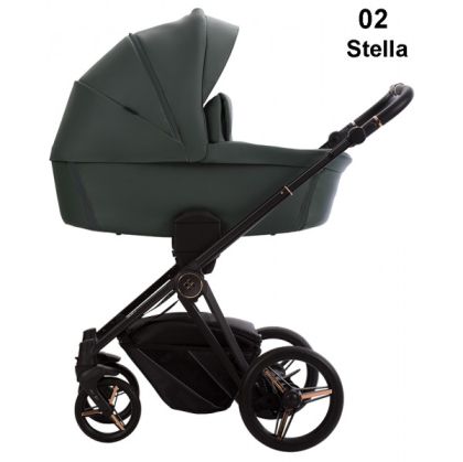 BEBETTO - MONTI PRO Stella 02 еко кожа , Бебешка количка 2 в 1