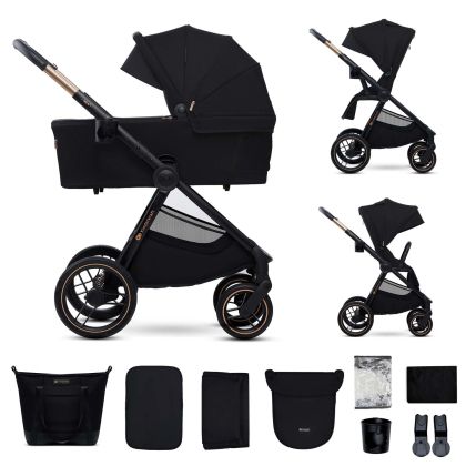 KinderKraft бебешка количка 2в1 NEA 2.0 MIDNIGHT BLACK