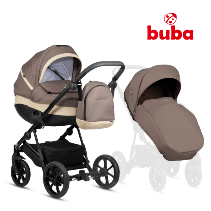 BUBA - ZAZA 2 , 024 Coffee Brown - Бебешка количка 2 в 1
