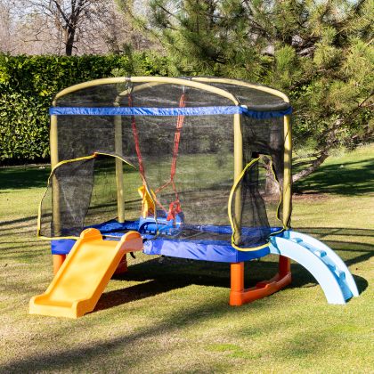 ГОЛЯМ БАТУТ PLAYGROUND 200 см. + Пъзалка , СИН