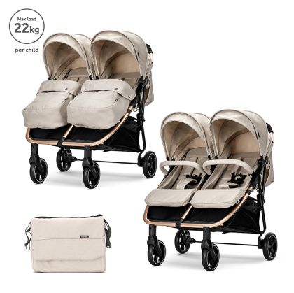 Количка за близнаци DUO BEIGE 