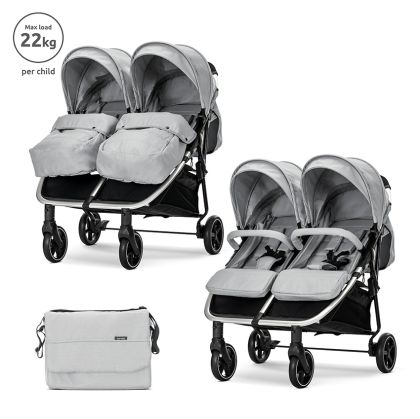 Количка за близнаци DUO GREY 