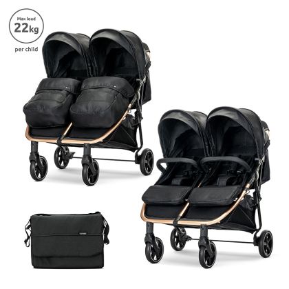 Количка за близнаци DUO BLACK