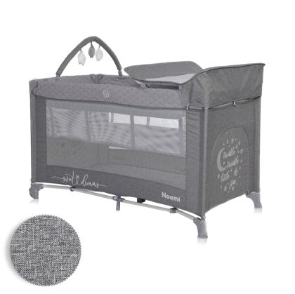 Сгъваема кошара NOEMI PLUS - 2нива , COOL GREY STAR