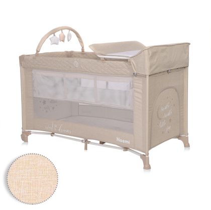 Сгъваема кошара NOEMI PLUS - 2нива , FOG BEIGE STAR