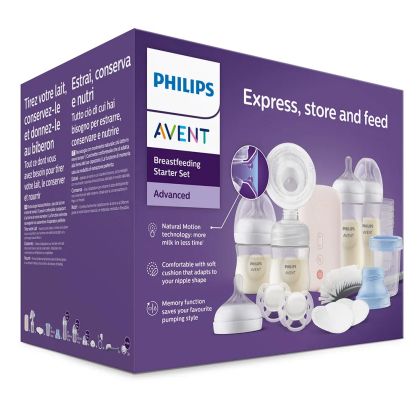 Philips AVENT SCD340/31 Комплект електрическа помпа за изцеждане на кърма Natural Motion Advanced