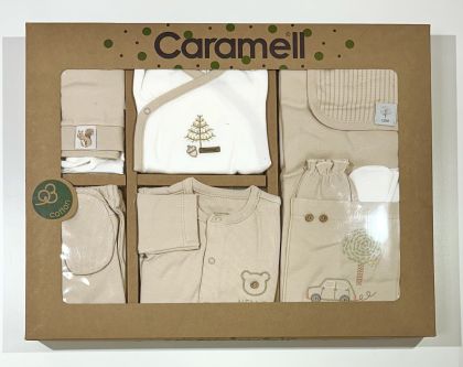 Комплект за изписване Caramell – 10 части Bio Organic (0–3 месеца)