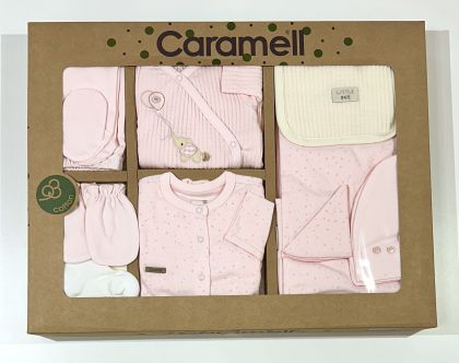 Комплект за изписване Caramell – 10 части Bio Organic (0–3 месеца)