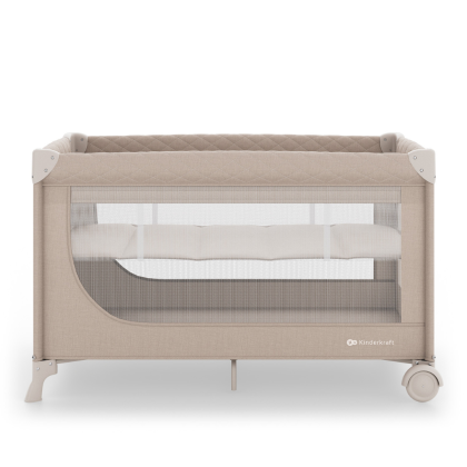 Kinderkraft LEODY UP сгъваема бебешка кошара BEIGE
