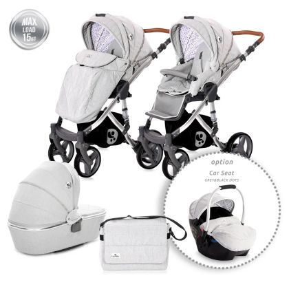 ДЕТ. КОЛИЧКА RIMINI CLASSIC +ЧАНТА , STEEL GREY