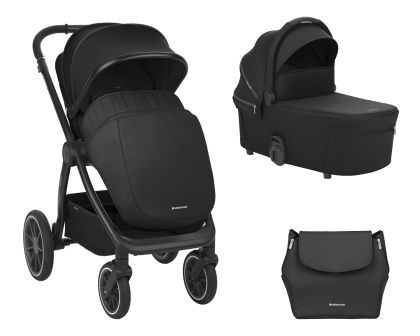 Комбинирана количка 2в1 с кош за новородено Naya , Black