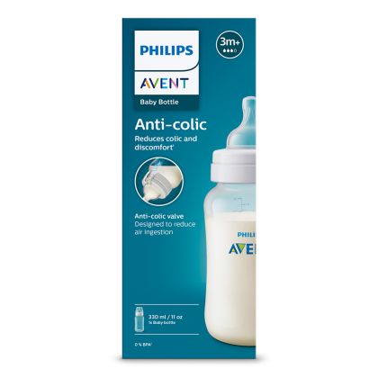 Philips AVENT SCY106/01 - Шише за хранене Anti-Colic 330 мл, с биберон със сила на потока 3, 3м+