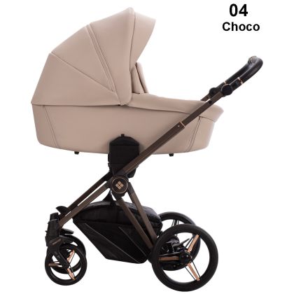 BEBETTO - MONTI PRO Choco 04 еко кожа , Бебешка количка 2 в 1