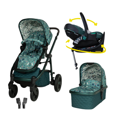 Cosatto WOW 3 бебешка количка + столче за кола ACORN Recline + IsoFix база , MASQUERADE