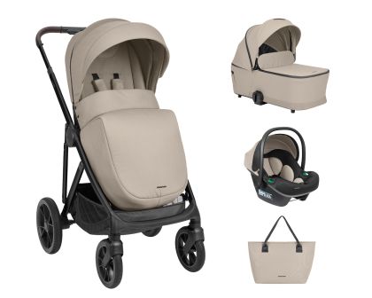 Комбинирана количка 3в1 с кош за новородено Chiara , Beige 2027