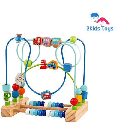 2Kids Toys Дървен детски лабиринт транспортни средства