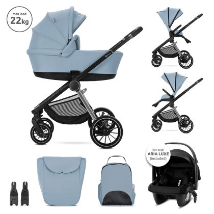 Детска количка 3в1 с кош за новородено BIANCA , BLUE