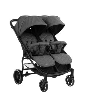 Бебешка количка за близнаци Happy 2 , Dark Grey 2023