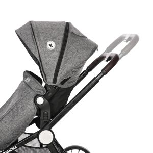 Комбинирана детска количка 3в1 RAMONA - SILVER STRIPE