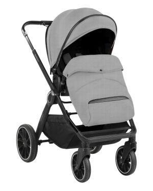 Комбинирана количка 2в1 с кош за новородено Tiffany Light Grey 