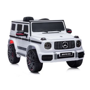 Eл. джип MERCEDES G63 AMG , кожена седалка , БЯЛ