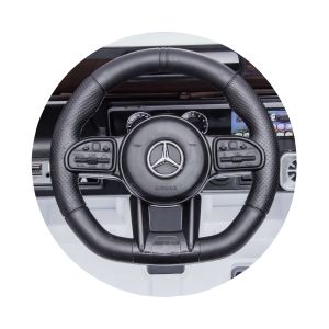 Eл. джип MERCEDES G63 AMG , кожена седалка , БЯЛ