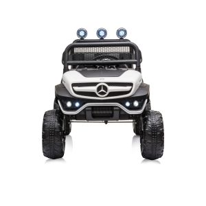 Eл. джип MERCEDES UNIMOG , кожена седалка , БЯЛ