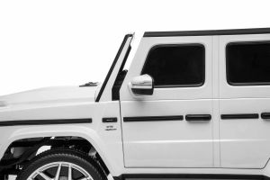 Eл. джип за две деца - MERCEDES G63 AMG  , кожени седалки , БЯЛ