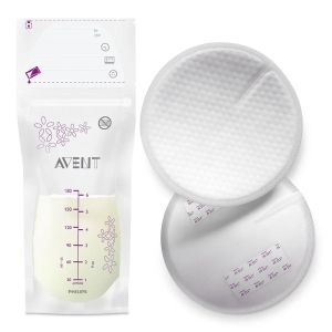 Philips AVENT - Natural Motion Advanced - Двойна електрическа помпа с 2 бр. полипропиленови шишета 125 мл с биберон Natural Response 0м+, 5 бр. торбички за кърма и 4 бр. подплънки