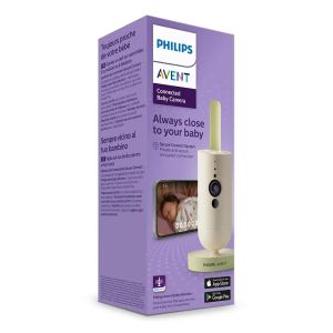 Philips AVENT - Full HD Камера за видео връзка с приложение с температурен сензор, аудио функция, нощно осветление и двустранна връзка