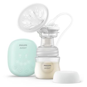 Единична електрическа помпа за изцеждане на кърма Philips AVENT Essential SCF323/11, с мек силиконов уплътнител с унифициран размер