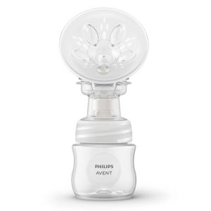 Единична електрическа помпа за изцеждане на кърма Philips AVENT Essential SCF323/11, с мек силиконов уплътнител с унифициран размер