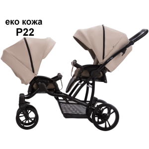 Бебешка количка за близнаци 2в1, Bebetto 42 , P 22 Еко кожа