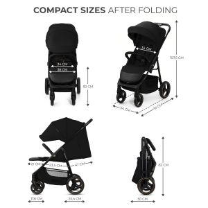 Kinderkraft TRIG 3 бебешка количка ONYX BLACK