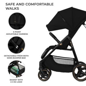 Kinderkraft TRIG 3 бебешка количка ONYX BLACK