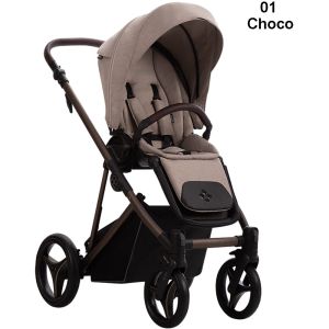BEBETTO - PELPASSO TEX , 01 Choco - Бебешка количка 2 в 1