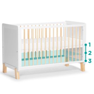 Kinderkraft NICO креватче бяло БЕЗ МАТРАК