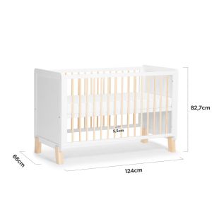 Kinderkraft NICO креватче бяло БЕЗ МАТРАК