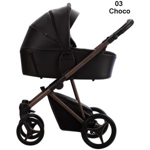BEBETTO - PELPASSO PRO еко кожа , 03 Choco - Бебешка количка 2 в 1