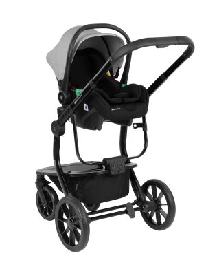  Комбинирана количка 3в1 с кош за новородено Irene Light Grey 2025