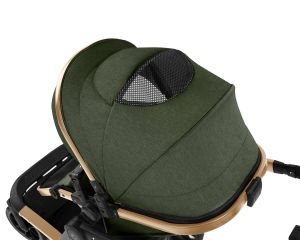  Комбинирана количка 3в1 с кош за новородено Irene Army Green 2025